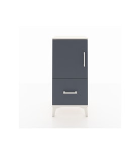 Arges Komodin 2 Raflı Tek Çekmeceli Tek Kapaklı 44x30x96 Aytaşı-Antrasit