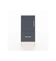 Arges Komodin 2 Raflı Tek Çekmeceli Tek Kapaklı 44x30x96 Aytaşı-Antrasit