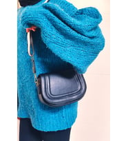 Uzayabilen Askılı Zeyna Model Baget Kadın Omuz Çantası (Siyah)