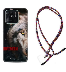 Xiaomi Redmi Note 7 8 9 Pro 10 2022 10 Pro 10S Kılıf Boyun Asklı Rasta Silikon Wolf Eyes 1758