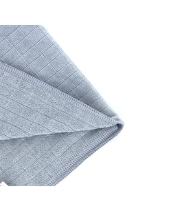 Miss Clean Mikrofiber Kareli Yüzey Cam Temizlik Bezi 50x70 Cm Süper Emici - 320 Gr. - Gri - 1 Adet
