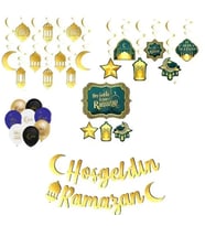  Ramazan Süsleri 6'lı tavan süsü,11 ayın sultanı banner ve hoşgeldin ramazan yazı ve10 3d ramazan s-