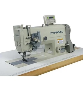 Typical GC-6845-HD3 Çift İğne Küçük Mekik İptalli İplik Kes Kilit Dikiş İnce ve Orta Mat için