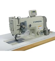 Typical GC-6845-HD3 Çift İğne Küçük Mekik İptalli İplik Kes Kilit Dikiş İnce ve Orta Mat için
