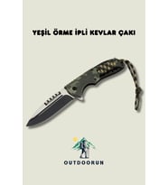 Yeşil Örme İpli Kevlar Çakı – 21 cm