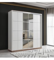 Efsane Sürgülü Aynalı Elbise Dolabı Gardırop 200x60x214