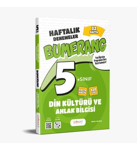 GÜNAY 5.SINIF BUMERANG DİN KÜLTÜRÜ VE AHLAK BİLGİSİ 32 HAFTALIK DENEMELER
