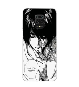 Redmi Note 9 Pro / 9s Uyumlu Death Note Tasarımlı Şeffaf Telefon Kılıfı