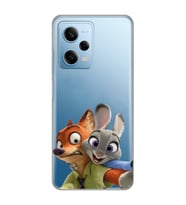 Redmi Note 12 Pro 5G Uyumlu Zootropolis Judy & Nick Tasarımlı Şeffaf Telefon Kılıfı