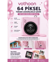 Mini Dijital Kamera 64MP 16x Digital Zoom Retro Vintage 1.4"Ekranlı Video Kamera Taşınabilir Tasarım