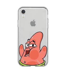 Iphone XR Uyumlu Patrick Star Desenli Şeffaf Telefon Kılıfı
