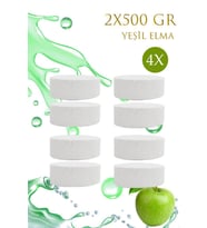 4 Adet 2x500Gr - YEŞİL ELMA - Nem Alıcı Rutubet Giderici Yedek Tablet