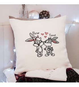 Bugs Bunny Tasarımlı Yastık Kişiye Özel