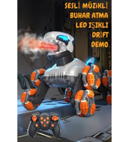 8 Tekerlekli Sesli Led Işıklı Buhar Atan Şarjlı Akrobatik Robot Dinozor Uzaktan Kumandalı Araba