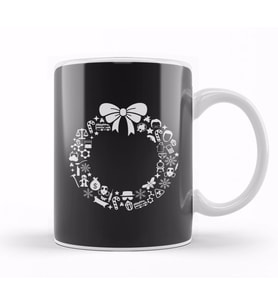 Breaking Bad Christmas Wreath Pattern Kupa Bardak Porselen