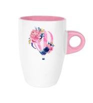 Anneme Porselen Pembe Latte Kupa Bardak  (istenilen baskıyla)