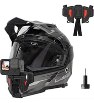 Motosiklet Kaskı GoPro Hero 11, 10, 9, 8, 7, 6, Insta360 X3, ONE X2, ONE X, ONE X, DJI OSMO Aksiyon, Kaymaz Silikon, Kurulumu Kolay, Aksiyon Kamera Aksesuarları (2. Nesil) için Çene Montajı