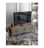 Tv Sehpası Tv Ünitesi Saraylı Atlantik Çam - Antrasit 5061