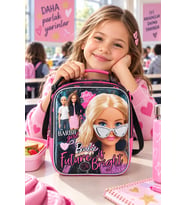 Barbie Beslenme Çantası Çocuk Öğrenci Okul Yemek Çantası Günlük Okul Kullanımı 25x20x10 cm