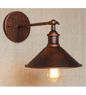 MYLİGHTS  RETRO RUSTİK BAKIR ESKİME MAFSALI VİNTAGE APLİK   (Siyah)
