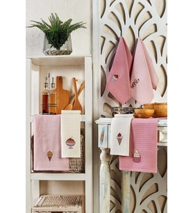 6 Parça Mutfak Kurulama Bezi 40 X 60 Cm İce Cream
