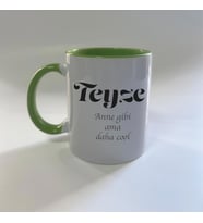 Teyze Baskılı Yeşil Mega Kupa