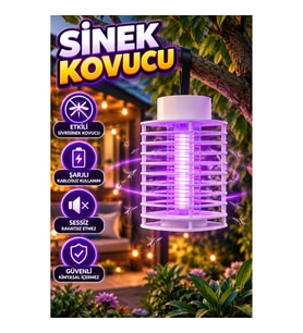 Şarjlı UV Işıklı Sivrisinek Öldürücü Lamba Taşınabilir Sessiz ve Güvenli