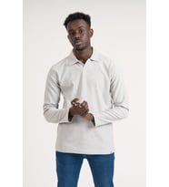 Gömlek Yaka Hafif Armürlü Slimfit Uzun Kol Sweatshirt (Gri)