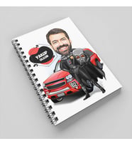 Uzaylı Kostümlü Erkek Karikatürlü Defter