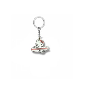 Hello Kitty Uçak Figürlü Anahtarlık – Sevimli ve Renkli Çanta Aksesuarı
