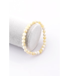 Aragonit Doğal Taş Bileklik 6 mm Küre Kesim