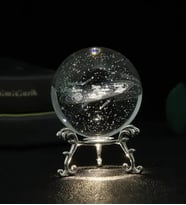 Kristal top uzay serisi ev dekoratif sanat tatil hediye gezegenler model metal ayaklı