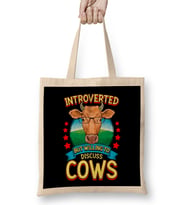 Funny Introverted But Willing To Discuss Cows Bez Çanta Uzun Saplı