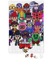 Brawl Stars Starları Puzzle 240 Parça Yapboz