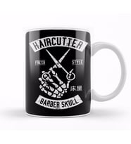 Haircutter Fresh Style Barber Skull Kupa Bardak Porselen