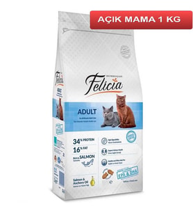 Felicia Somonlu Yetişkin Kedi Maması 1 Kg AÇIK