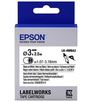 Epson LK-4WBA3 Beyaz Üzeri Siyah Makaron (1,07-3,18 mm çap) 2,5Metre