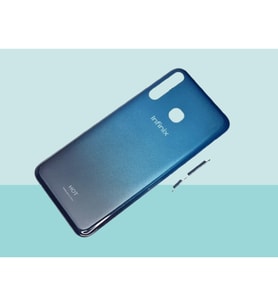 Infinix HOT 8 Uyumlu FULL KASA Arka Kapak Batarya Kapağı - SİYAH MAVİ