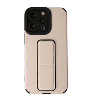 Apple İphone 13 Pro Max Kılıf Mega Standlı Silikon - Gold