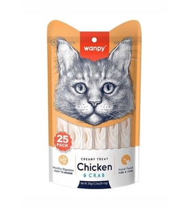 Wanpy Tavuklu Ve Yengeçli Krema Kedi Ödül Maması 14 Gr X 25'li Paket