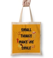 Smile Quotes Happy Love Gift Bez Çanta Uzun Saplı