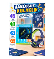 S00090370 -SUN-GLE-ECH-KULAKLIK MİKROFONLU KATLANABİLİR KABLOSUZ ROKET RESİMLİ L