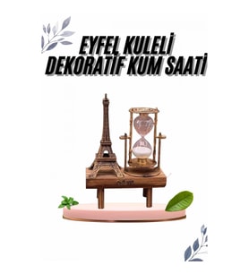 Mey İthalat® Paris Eyfel Kulesi Hediyelik Eyfel Retro Kum Saati Dekoratif Eşya