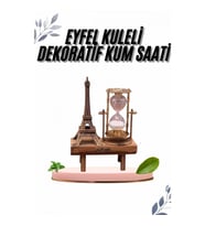 Mey İthalat® Paris Eyfel Kulesi Hediyelik Eyfel Retro Kum Saati Dekoratif Eşya