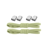 Akıllı Kilitli Ayarlanabilir Yeşil 6 MM Lastik Pratik Bağcık 1 Çift