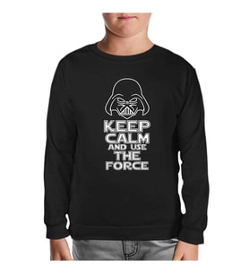 Star Wars - Use the Force Siyah Çocuk Sweatshirt