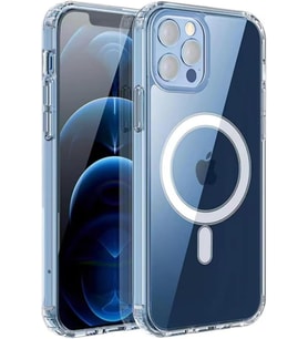 MagSafe Uyumlu Şeffaf Kılıf – iPhone 11 Pro Max Sert PC Embos Kılıf Kablosuz Şarj Destekli Darbe Koruyucu, Ultra İnce Tasarım
