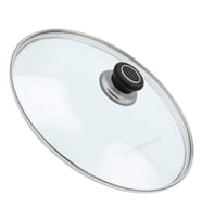 Tencere Sahan Tava Cam Kapağı Kapak 26 cm Siyah Tutma Tepesi