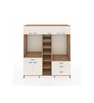 Kronos Dolap 11 Raflı 4 Çekmeceli 2 Askılı 220x59x243 Çam-Aytaşı/Aytaşı