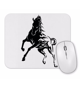 Horse Tattoo 4 Preto Mouse Pad
